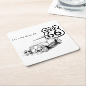 Route 66 Papieren Onderzetter (Schuin)