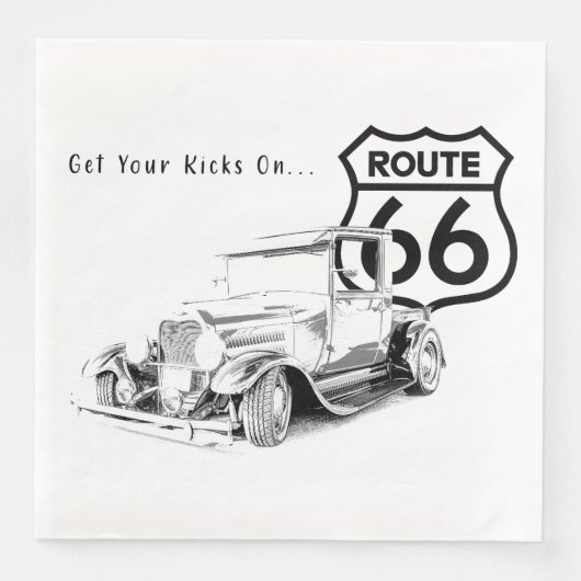Route 66 Papieren servet (Voorkant)