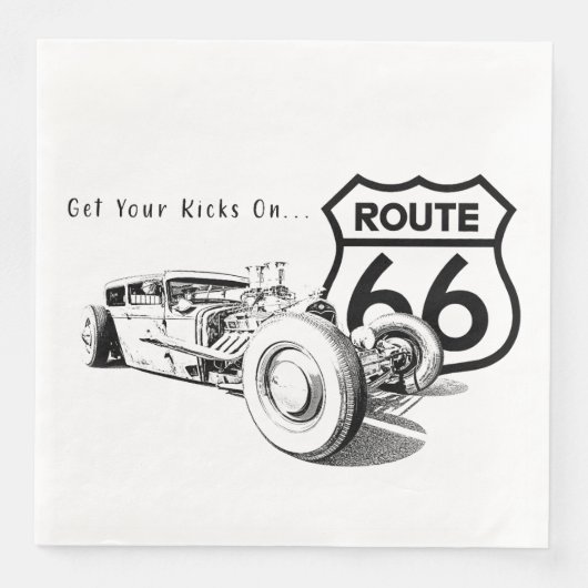Route 66 Papieren Servet (Voorkant)