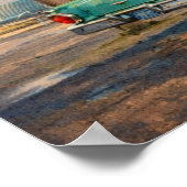 Route 66 Paradise Motel Wegrestaurant Gloed Poster (Hoek)