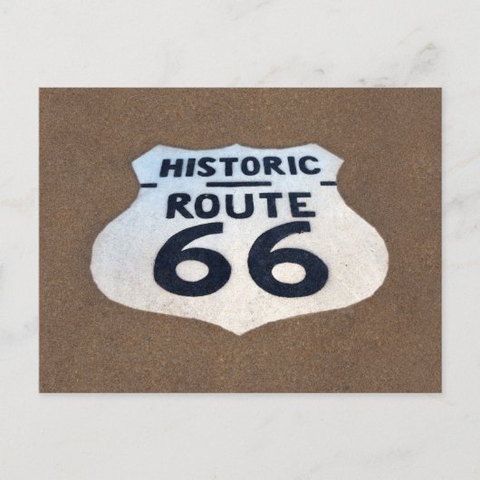 Route 66 Pavement Sign, Springfield, Illinois Briefkaart (Voorkant)