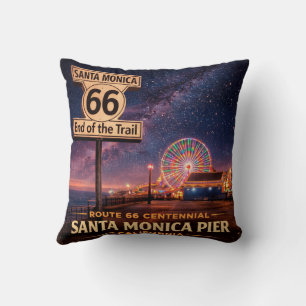 Route 66 Pier Lights Bankstel Accent Kussen
