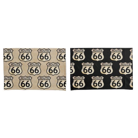 Route 66 Pillow Hoesje Kussensloop (Voorkant-Set)