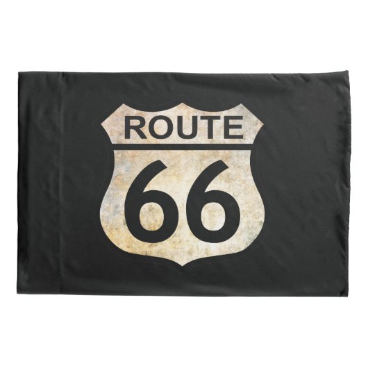 Route 66 Pillow Hoesje Kussensloop (Achterkant-Links)