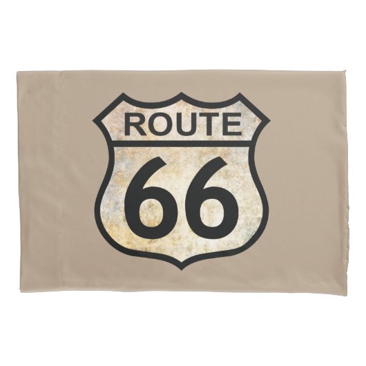 Route 66 Pillow Hoesje Kussensloop (Voorkant-Links)