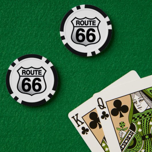 Route 66 poker chips (Pokertafel (Dubbel))