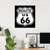 Route 66 poster (Thuiskantoor)