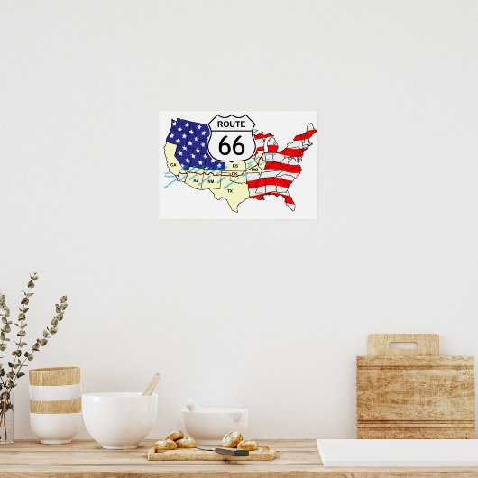 Route 66 poster (Keuken)