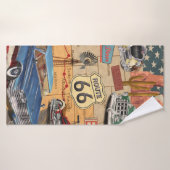  Route 66 poster. Badhanddoek (Badhanddoek)