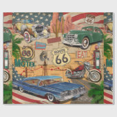 Route 66 poster. Cadeaupapier (Vlak)