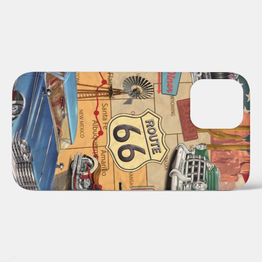  Route 66 poster. Case-Mate iPhone Case (Achterkant (horizontaal))