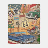  Route 66 poster. Fleece Deken (Voorkant)