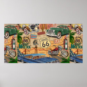 Route 66 poster. Poster