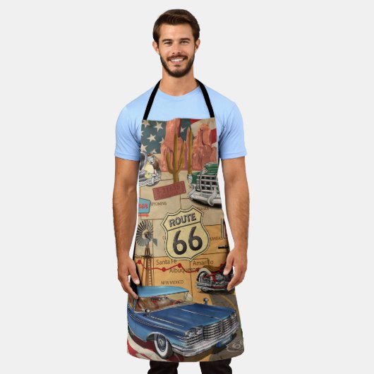  Route 66 poster. Schort (Gedragen)