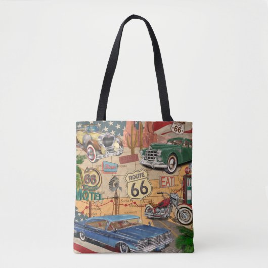  Route 66 poster. Tote Bag (Voorkant)