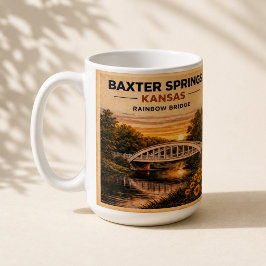Route 66 Regenboogbrug Baxter Springs Aandenken Koffiemok