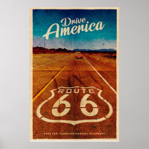  Route 66 Reisposter Poster