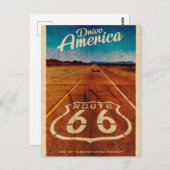  route 66 Reisverkeer Briefkaart (Voorkant / Achterkant)