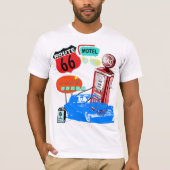 route 66 retro drijfshirt t-shirt (Voorkant)