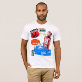 route 66 retro drijfshirt t-shirt (Voorkant volledig)