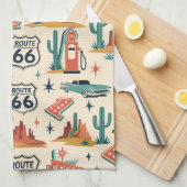 Route 66 Retro Keuken Stijl Theedoek (Quarter Fold)
