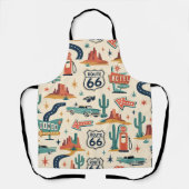 Route 66 Retro Kookreis Schort (Voorkant)