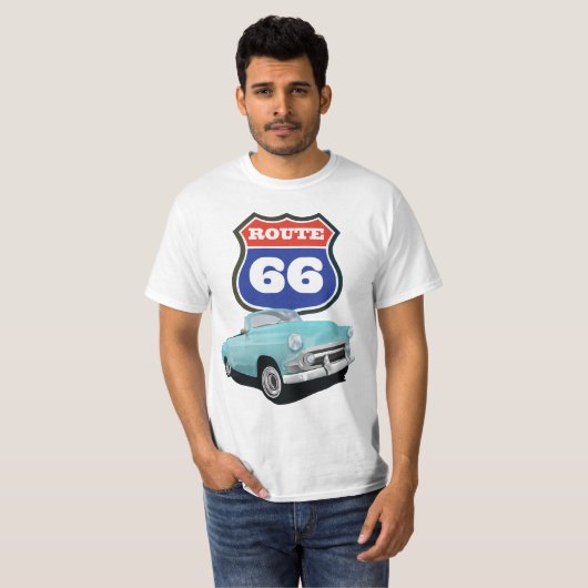 Route 66 retro logo t-shirt (Voorkant volledig)