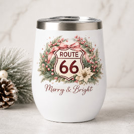 Route 66 Retro Roze Kerst Mis & Geluk