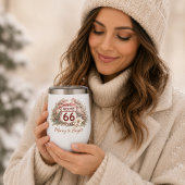 Route 66 Retro Roze Kerst Mis & Geluk