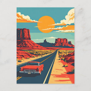 Route 66 Retro USA  Americana Reizen Briefkaart