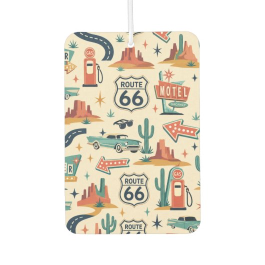 Route 66 Retro Woestijn Road Trip Luchtverfrisser (Voorkant)