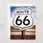 Route 66 road sign, Arizona Briefkaart (Voorkant / Achterkant)