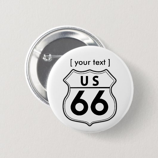 Route 66 Road Sign Button (Voorkant /achterkant)