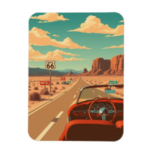 Route 66 Road Trip Reizen Magneet