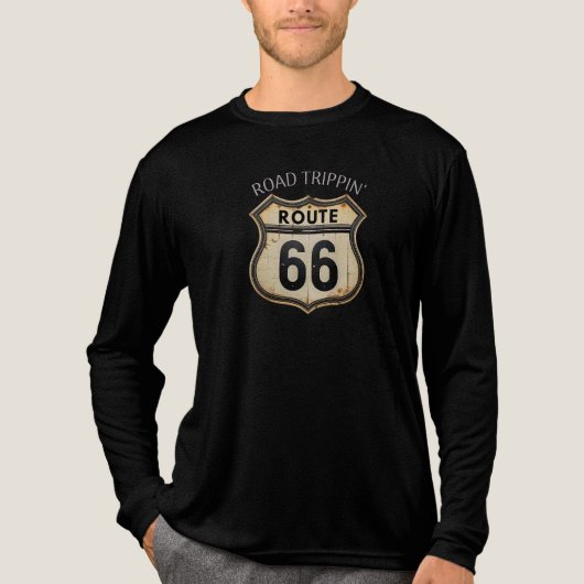 Route 66 Road Trippin Tri-Blend Shirt (Voorkant volledig)