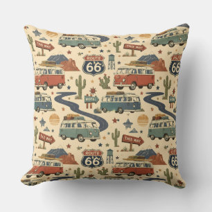 Route 66 Roadside Americana Zuidwest Reis Kussen