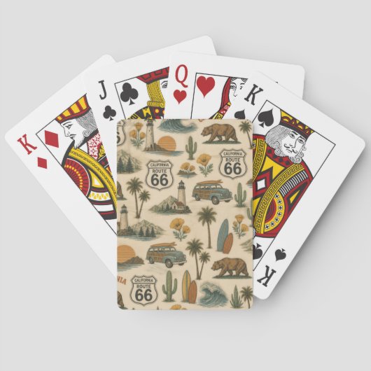 Route 66 Roadtrip Lucky Hand Pokerkaarten (Achterkant)