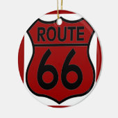 route 66 rode DOCUSTOMIZE IT! Keramisch Ornament (Links)