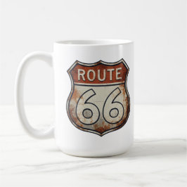 Route 66 Roestig Wegbord Koffiemok