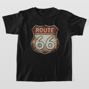Route 66 Roestig Wegbord T-shirt