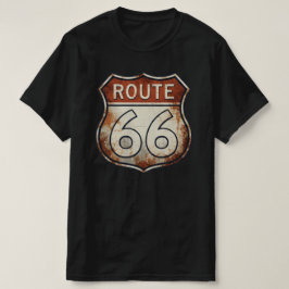 Route 66 Roestig Wegbord T-shirt
