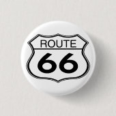 Route 66 - Ronde Button (Voorkant)
