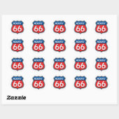 Route 66 ronde sticker (Vel)