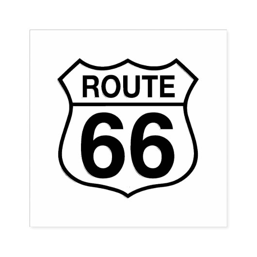 Route 66 rubberstempel (Afrduk)