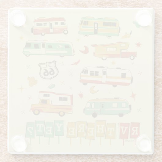 Route 66 RV er nog Glazen Onderzetter (Achterkant)