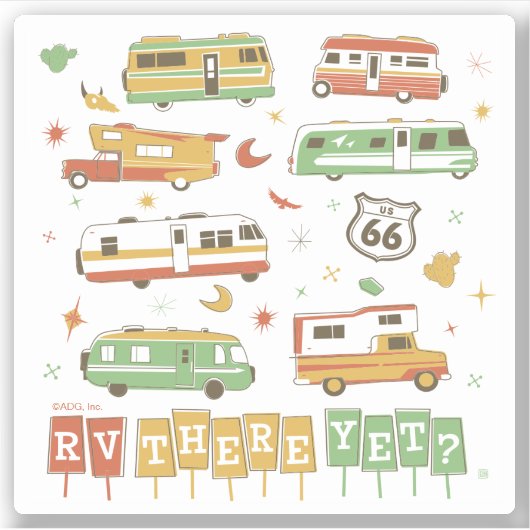 Route 66 RV er nog Sticker (Voorkant)