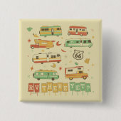 Route 66 RV er nog Vierkante Button 5,1 Cm (Voorkant)