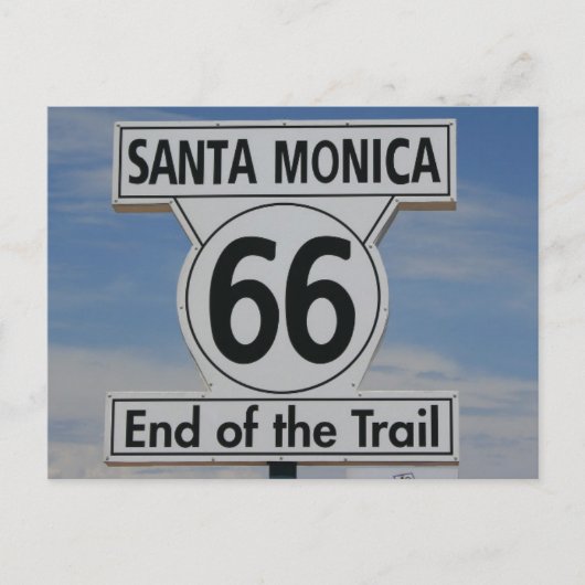 Route 66 Santa Monica California Briefkaart (Voorkant)