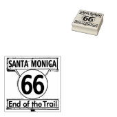 Route 66 Santa Monica Einde van het pad Rubberstempel (Gestempeld)