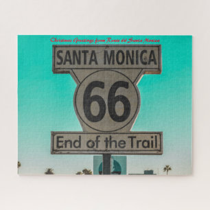 Route 66 Santa Monica. Kerstgroeten Legpuzzel